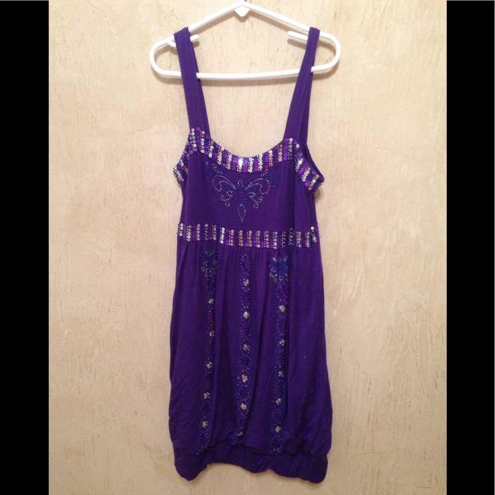 Darling Girls Purple Sequin Dress